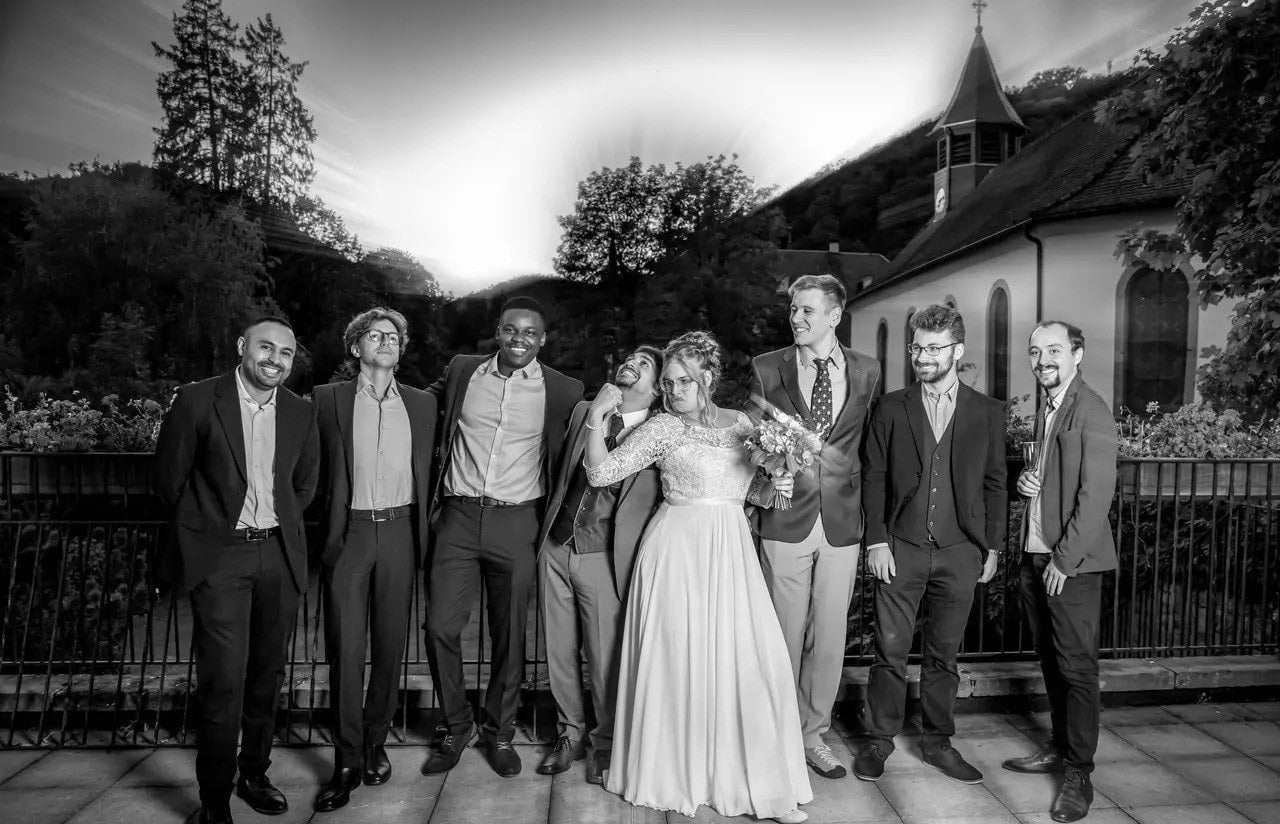 Photo de fête de mariage à l'Hôtel des Vosges, 